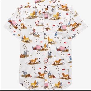Disney Dogs Button up collard shirt Men/women